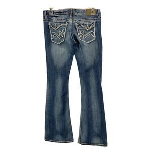 Rue 21 Premiere Jeans Size 3 / 4 Regular Womens Junior Boot Cut Distressed
